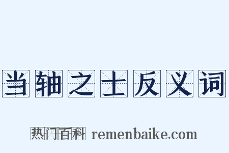 当轴之士反义词是什么意思的图片